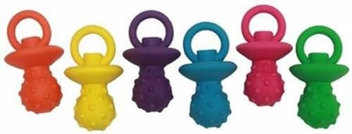 HDP Latex Pacifier Dog Squeaker Toy Color:Pacifier Size:Pack of 3