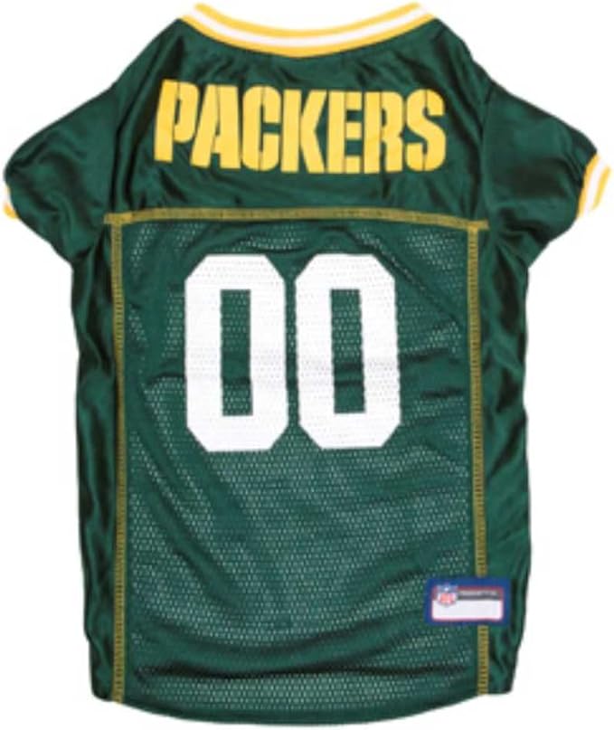 NFL Green Bay Packers Dog Jersey - Size: 3X-Large. Football Jersey Costume for Dogs & Cats - Licensed Shirt