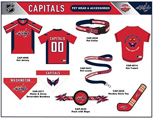 NHL WASHINGTON CAPITALS BANDANA for DOGS & CATS, Large/X-Large. - Cute & Stylish Bandana! The Perfect HOCKEY FAN Scarf Bandana, great for Birthdays or any Party!