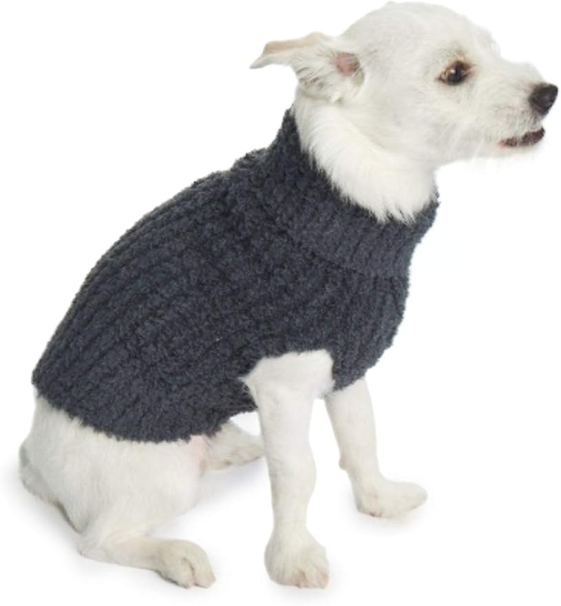 Barefoot Dreams CozyChic Ribbed Pet Sweater, Dog Clothes- Slate Blue