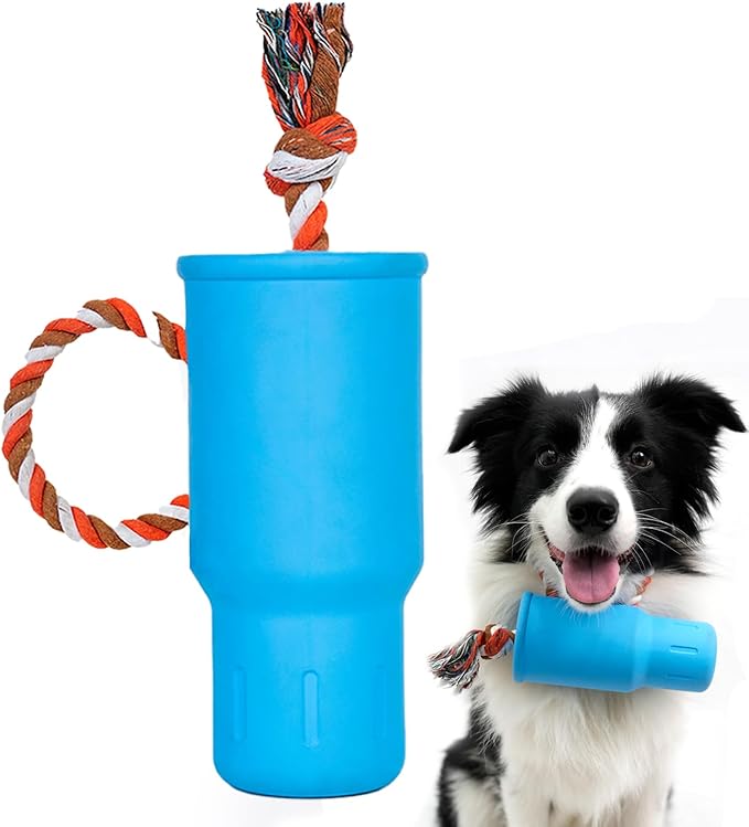 Dog Toys for Aggressive Chewers, Dog Squeaky Toys for Large Dogs, Durable Indestructible Tough Dog Chew Toys for Medium Dogs, Interactive Rubber Dog Toys to Keep Them Busy