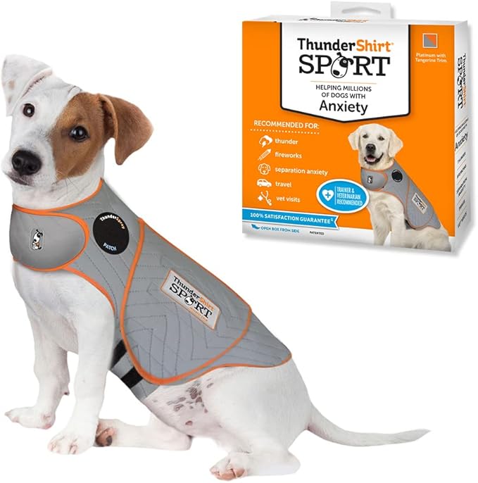 ThunderShirt for Dogs, Small, Platinum Sport - Dog Anxiety Relief Calming Vest