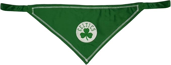 Pets First NBA Boston Celtics TIE Bandana, Size Large/X-Large. Dog Bandana Scarf Bib for Pet Cat Dog. The Ultimate Game-Day, Party Bandana