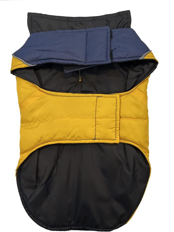 Pets First Collegiate Michigan Wolverines Puffer Vest for Dogs & Cats. Size Large. Warm, Cozy, and Waterproof Dog Coat, for Small and Large Dogs/Cats.