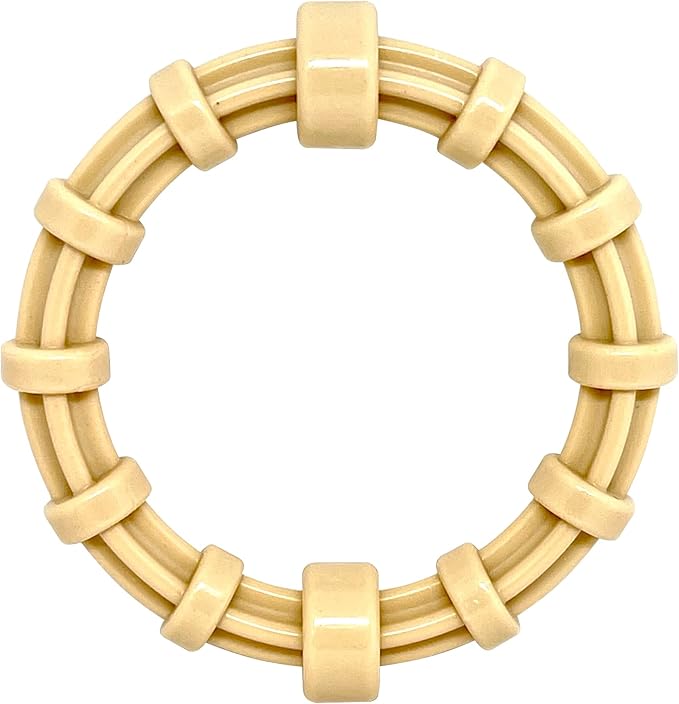SodaPup Chicken-Flavored Honey Bone Teething Ring – Durable Dog Chew Toy Made in USA from Non-Toxic, Pet Safe, Food Safe Nylon Material for Clean Teeth, Fresh Breath, Problem Chewing, & More