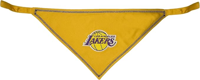 Pets First NBA LA Lakers TIE Bandana, Size Large/X-Large. Dog Bandana Scarf Bib for Pet Cat Dog. The Ultimate Game-Day, Party Bandana