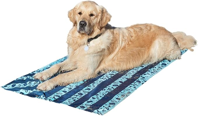 Dock & Bay Pet Towel - Super Absorbent & Quick Drying Dog Towels with Bag - 100% Recycled - Bark Blue, Medium (90x50cm, 35x19)