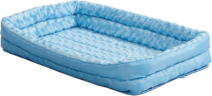 MidWest Homes for Pets Double Bolster Bed, 24", Blue