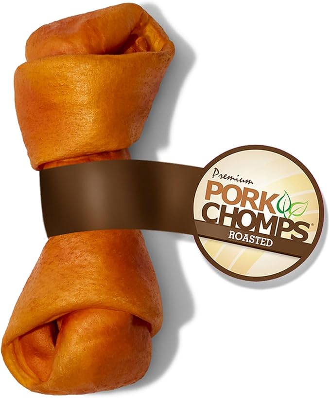 Pork Chomps Roasted Pork Skin Dog Chew, 6-inch Knot, 1 Count