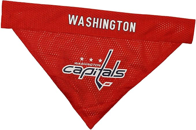 NHL WASHINGTON CAPITALS BANDANA for DOGS & CATS, Large/X-Large. - Cute & Stylish Bandana! The Perfect HOCKEY FAN Scarf Bandana, great for Birthdays or any Party!