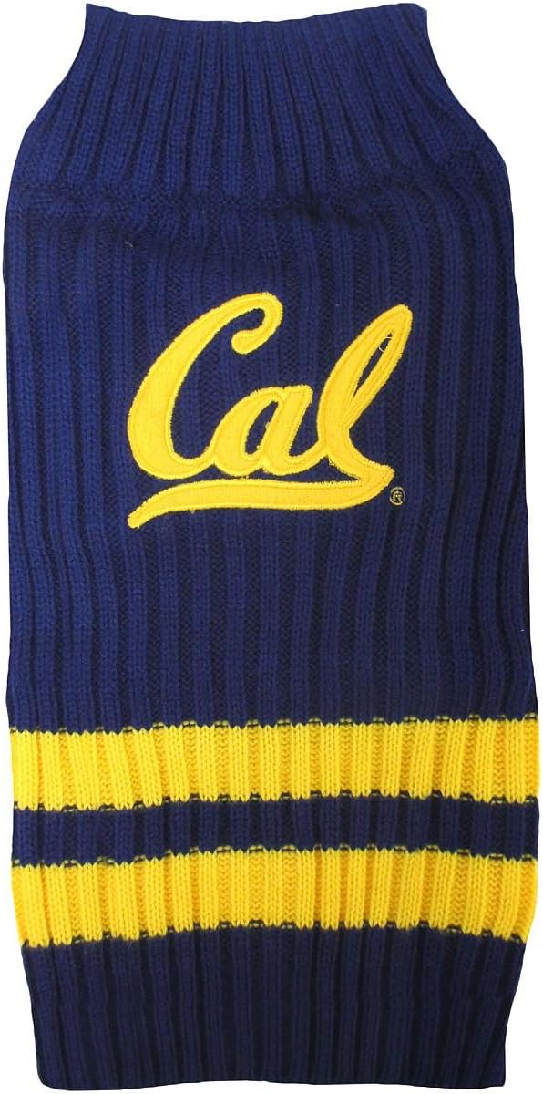 Pets First NCAA California Golden Bears Dog Sweater, Size X-Small. Warm & Cozy Knit Pet Sweater with NCAA Team Logo, Best Puppy Sweater for Large & Small Dogs