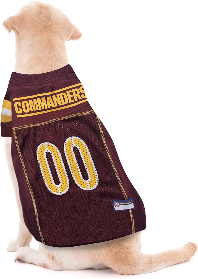 Pets First NFL Washington Commanders Dog Jersey, Size X-Large. Best Football Jersey Costume for Dogs & Cats. Licensed Jersey Shirt