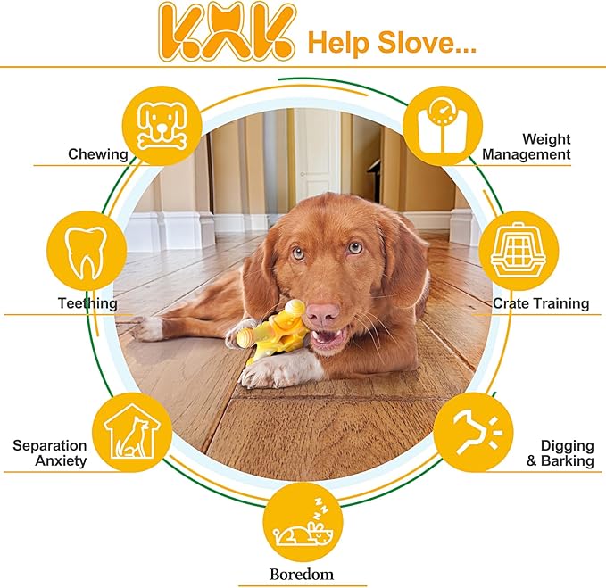 KXK Dog Toys, Indestructible Dog Toys for Aggressive Chewers, Tough Dog Chew Toys for Large Medium Breed, Dog Bones Chew Toys for Super Chewer