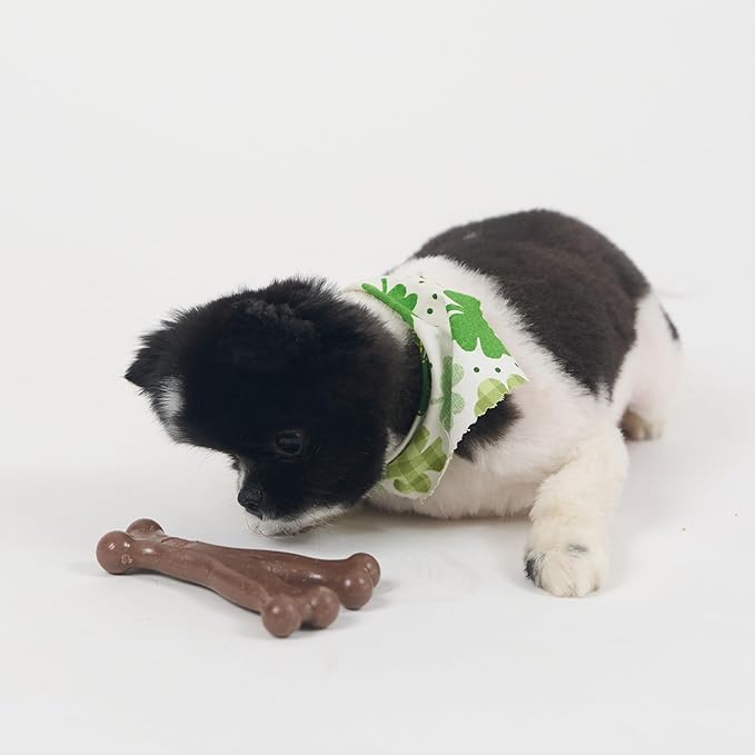 SPOT Bam-Bones Wishbone - Made with Strong Bamboo Fiber, Durable Long Lasting Dog Chew for Light to Moderate Chewers, Great Toy for Adult Dogs & Teething Puppies Under 30lbs, 5.25in, Bacon Flavor