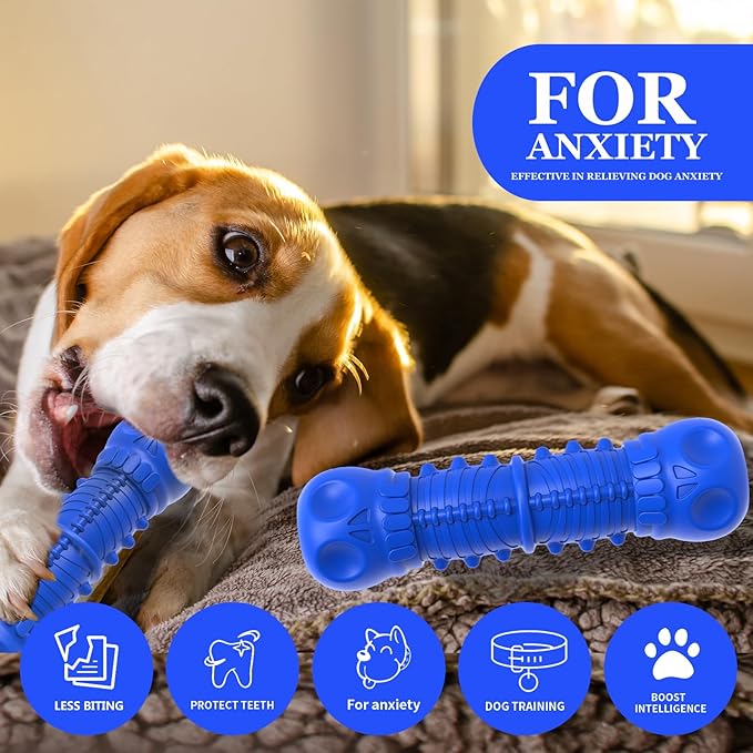 Dog Squeaky Toys for Aggressive Chewers, Durable Chew Toys for Large Medium Breed Dog, Dog Toys, Tough Durable Dogs Toys with Natural Rubber