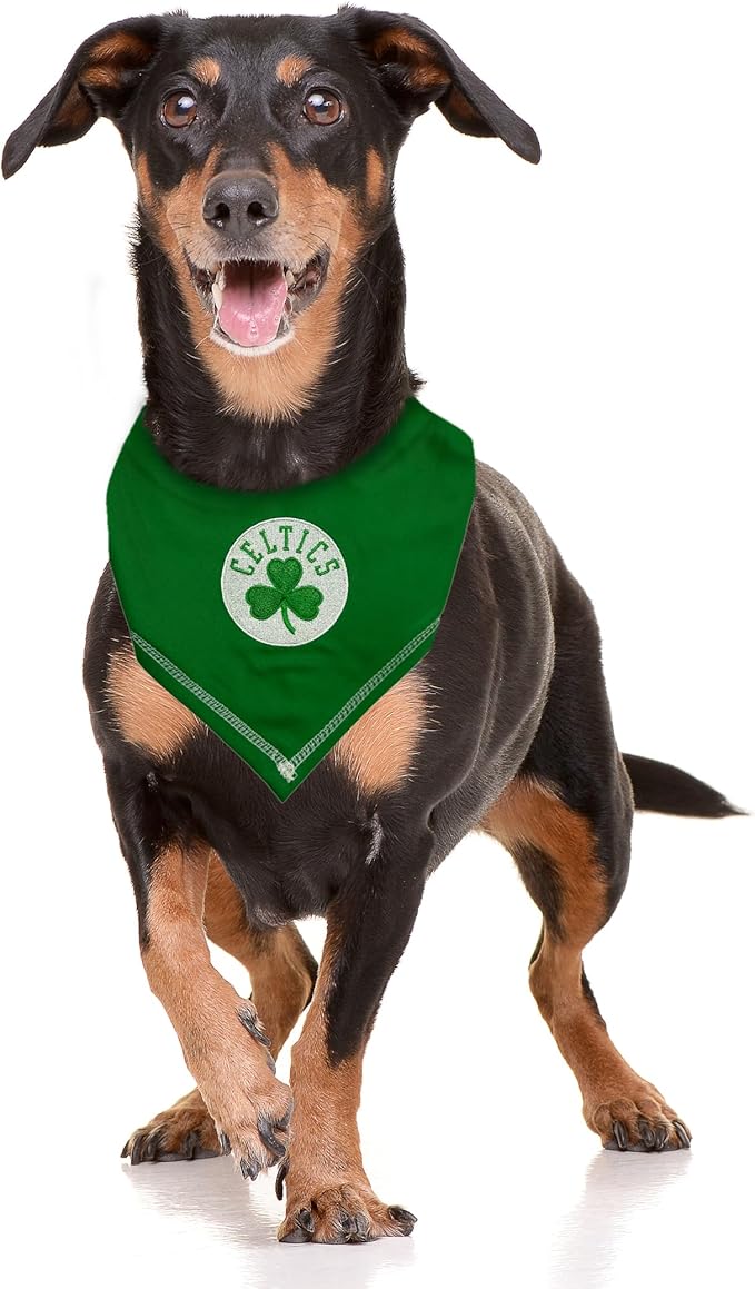 Pets First NBA Boston Celtics TIE Bandana, Size Large/X-Large. Dog Bandana Scarf Bib for Pet Cat Dog. The Ultimate Game-Day, Party Bandana