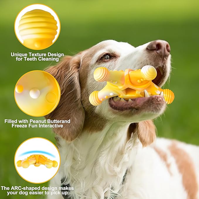 KXK Dog Toys, Indestructible Dog Toys for Aggressive Chewers, Tough Dog Chew Toys for Large Medium Breed, Dog Bones Chew Toys for Super Chewer