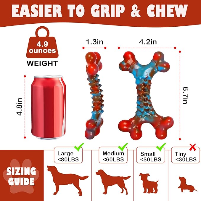 Tough Dog Chew Toys for Aggressive Chewers Small Medium Large Breed, Small Dog Toys for Aggressive Chewers, Indestructible Dog Toys for Small Dogs