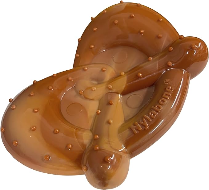 Nylabone Pretzel Power Chew Toy for Dogs, Dog Toys for Aggressive Chewers, Bacon & Peanut Butter Flavor, X-Large Dogs - 50+ lbs, 1 Count