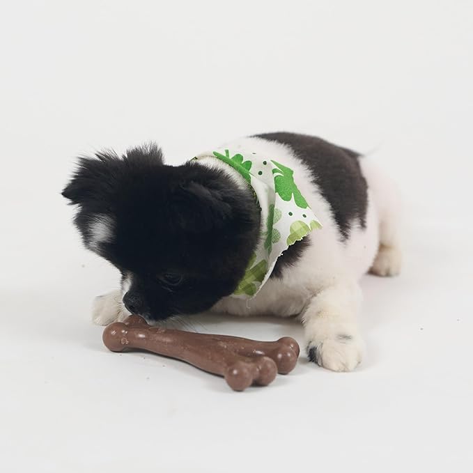 SPOT Bam-Bones Wishbone - Made with Strong Bamboo Fiber, Durable Long Lasting Dog Chew for Light to Moderate Chewers, Great Toy for Adult Dogs & Teething Puppies Under 30lbs, 5.25in, Bacon Flavor