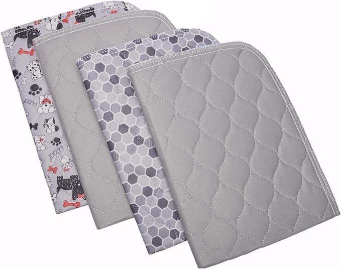 Caldwell's Pet Supply Co. 18x24 Potty Pads, Washable Pee Pads for Dogs, Reusable Pee Pad for Dogs, Puppy Potty Mat, Whelping Rug, Reusable Puppy Mat, Small (Set of 4)