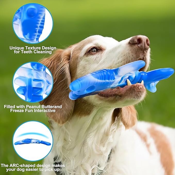 KXK Durable Dog Chew Toys for Aggressive Chewers Large Medium Small Breed, Tough Dog Toys for Large Medium Small Dog and Puppies Teeth Cleaning, Pet Toy with Durable Nylon