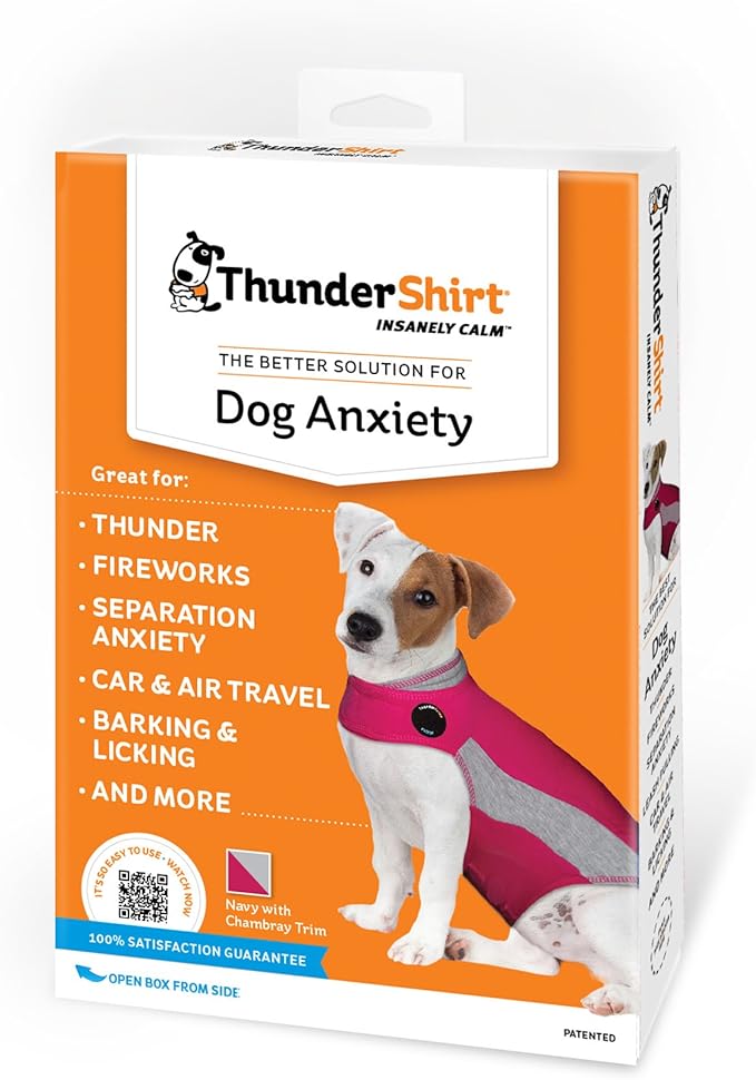 ThunderShirt for Dogs, Medium, Pink Polo - Dog Anxiety Vest