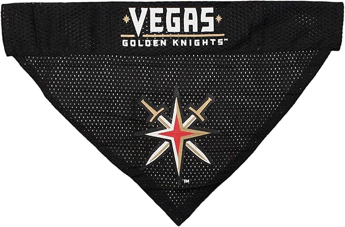 NHL LAS VEGAS GOLDEN KNIGHTS BANDANA for DOGS & CATS, Large/X-Large. - Cute & Stylish Bandana! The Perfect HOCKEY FAN Scarf Bandana, great for Birthdays or any Party!