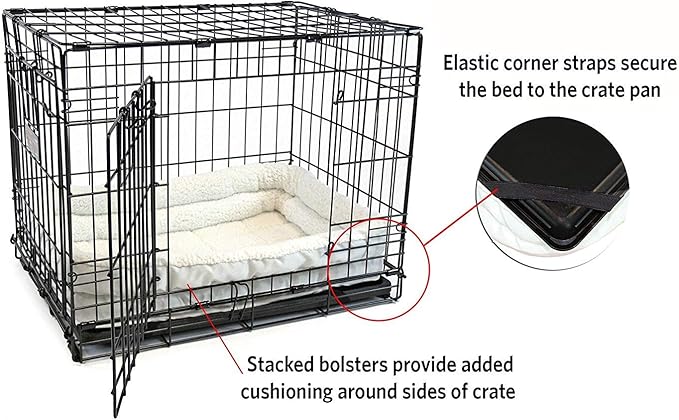 MidWest Homes for Pets Double Bolster Pet Bed | 54-Inch Dog Bed Ideal for Giant Dog Breeds & fits 54-Inch Long Dog Crates