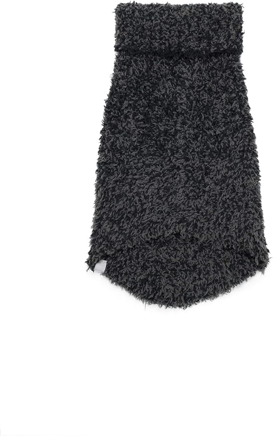 Barefoot Dreams CozyChic Ribbed Pet Sweater, Dog Clothes- Carbon-Black