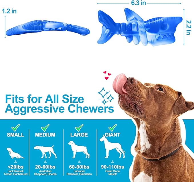 KXK Durable Dog Chew Toys for Aggressive Chewers Large Medium Small Breed, Tough Dog Toys for Large Medium Small Dog and Puppies Teeth Cleaning, Pet Toy with Durable Nylon