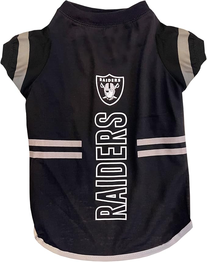 Pets First NFL Las Vegas Raiders Dog T-Shirt, Football Dogs & Cats Shirt - Durable Sports PET TEE - 3 Sizes, NFL PET Outfit, Reflective TEE Shirt in Team Color, Cool Football Dog Tee, Medium