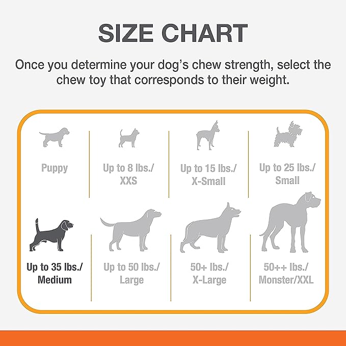 Nylabone Original Wishbone Power Chew Toy for Dogs, Dog Toys for Aggressive Chewers, Original Flavor, Medium - Up to 35 lbs, 1 Count