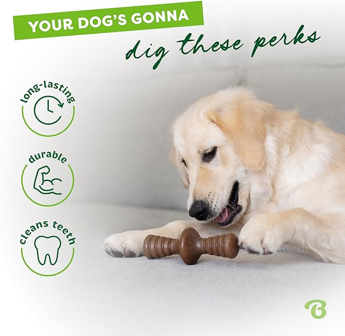 Benebone Zaggler Rolling Dog Chew Toy for Aggressive Chewers, Real Peanut, Giant, Made in USA, Giant
