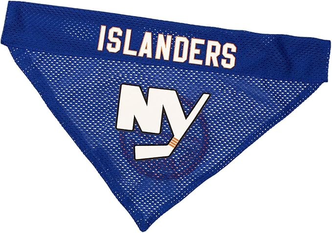 NHL NEW YORK ISLANDERS BANDANA for DOGS & CATS, Small/Medium. - Cute & Stylish Bandana! The Perfect HOCKEY FAN Scarf Bandana, great for Birthdays or any Party!