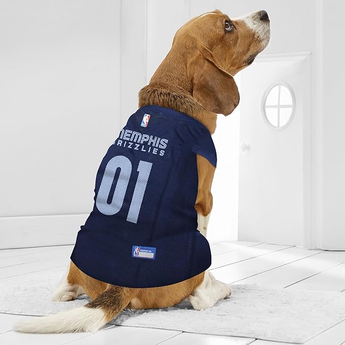 Pets First NBA MEMPHIS GRIZZLIES DOG Jersey, X-Small - Tank Top Basketball Pet Jersey
