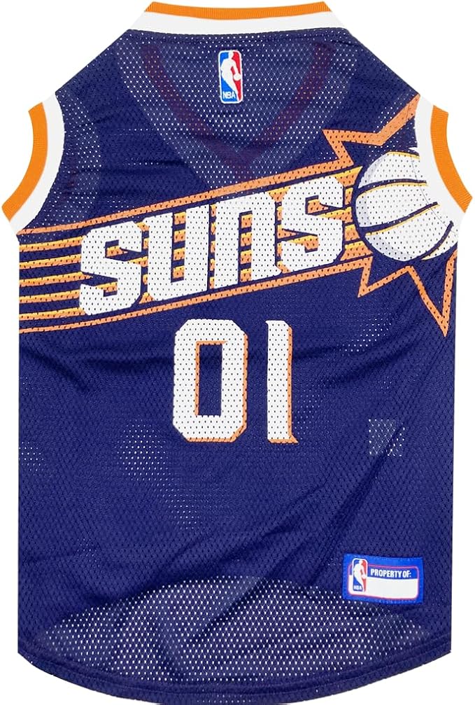 NBA PHOENIX SUNS DOG Jersey, Medium - Tank Top Basketball Pet Jersey