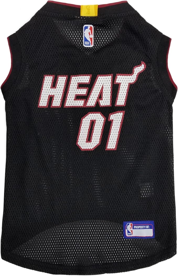 Pets First HEA-4047-XS Miami Heat Basketball Mesh Jersey