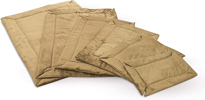 K&H Pet Products Self-Warming Crate Pad, Warming Dog Crate Bed, Machine Washable Dog Crate Mat, Tan X-Small 14 X 22 Inches