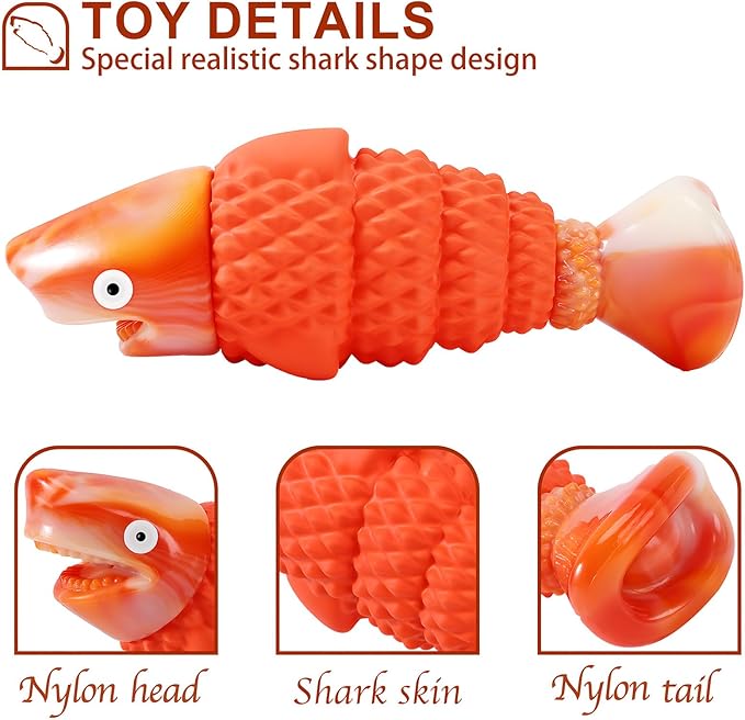 Indestructible Dog Toys for Aggressive Chewers Large Breeds, Durable Squeaky Toys for Super Chewers, Heavy Duty Tough Bone to Keep Them Busy, Interactive Dog Chew for Medium Breed