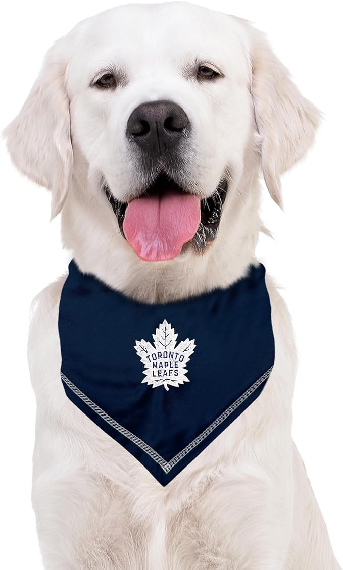 Pets First NHL Toronto Maple Leafs TIE Bandana, Size Large/X-Large. Dog Bandana Scarf Bib for Pet Cat Dog. The Ultimate Game-Day, Party Bandana