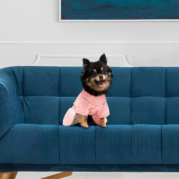 Juicy Couture Pink Leopard Tulle Dog Dress ā Pullover Design Puppy Shirt with Elasticated Waistline and Flared Skirt, Doggie Clothes for Convenient Bathroom Breaks