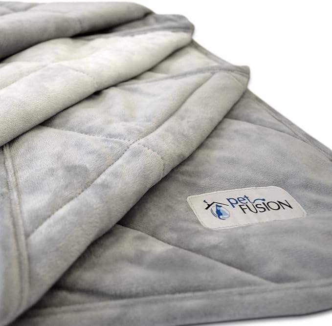 PetFusion Premium Dog & Cat Blanket | Ultra Soft Pet Blanket Available in Plush or Quilted; 2 Colors (Grey; Brown) | Perfect for Small Dogs & Large Dogs
