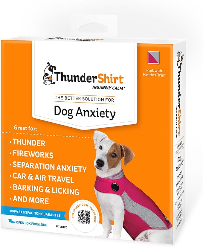ThunderShirt for Dogs, XX Small, Pink Polo - Dog Anxiety Vest