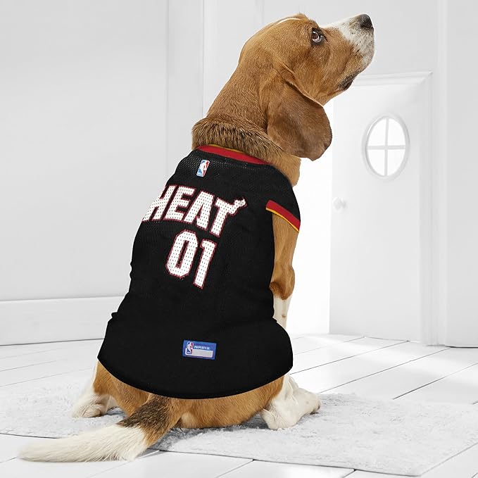 Pets First HEA-4047-XS Miami Heat Basketball Mesh Jersey