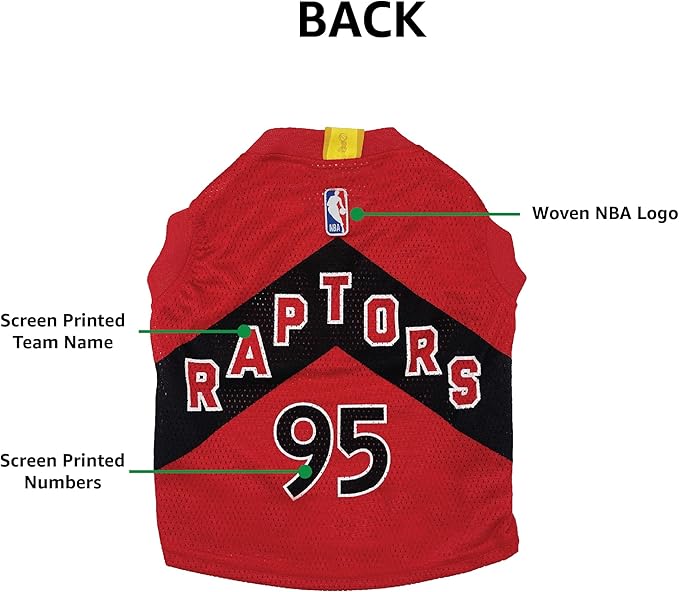 Pets First NBA Toronto Raptors Dog Jersey - Tank Top Basketball Pet Jersey, Small (RAP-4047-SM)