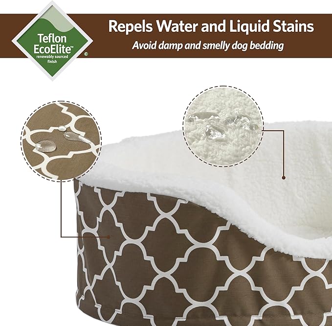 MidWest Homes for Pets Orthoperdic Egg-Crate Nesting Pet Bed w/ Teflon Fabric Protector, XS Brown