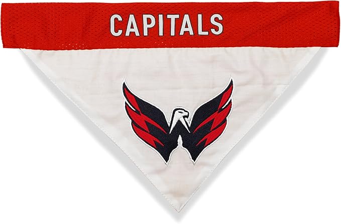 NHL WASHINGTON CAPITALS BANDANA for DOGS & CATS, Large/X-Large. - Cute & Stylish Bandana! The Perfect HOCKEY FAN Scarf Bandana, great for Birthdays or any Party!
