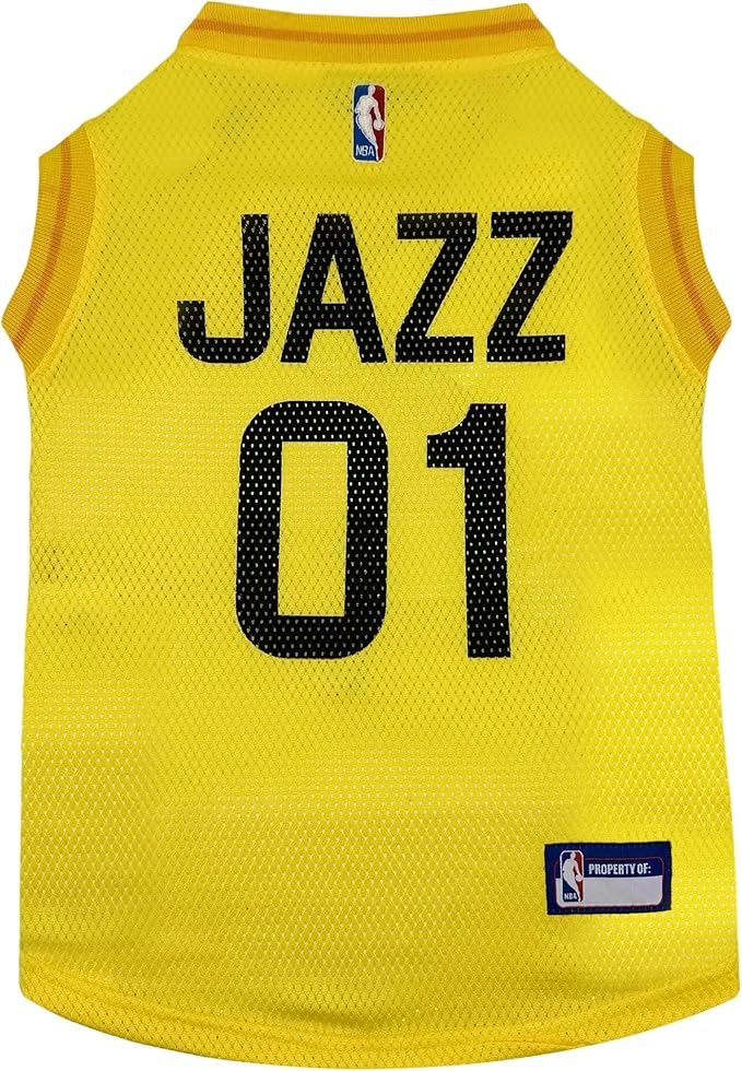 Pets First NBA Utah Jazz Dog Jersey, Small- Tank Top Basketball Pet Jersey