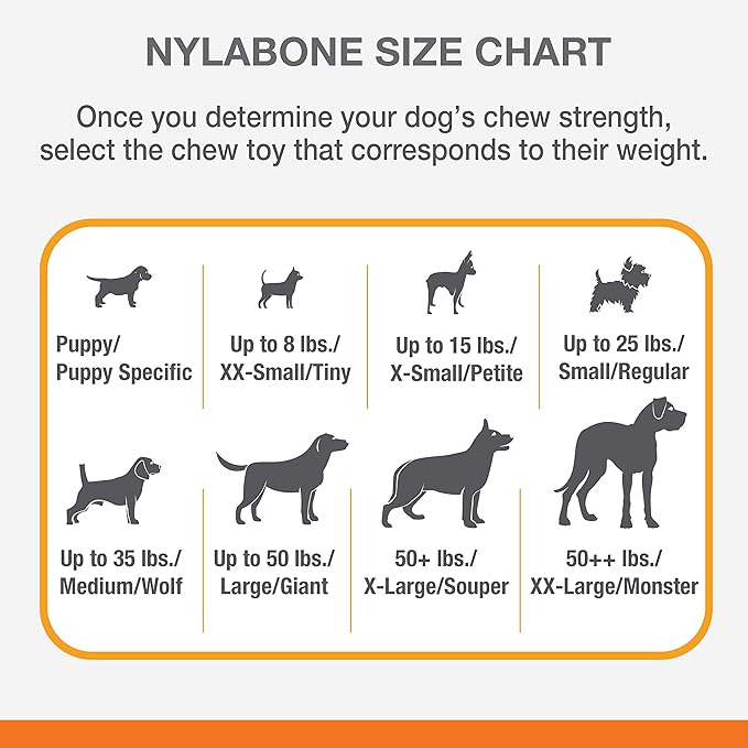 Nylabone Double Bone Power Chew Toy for Dogs, Dog Toys for Aggressive Chewers, Bacon Flavor, X-Large - 50+ lbs, 1 Count